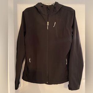 Black Double Diamond Fleece Lined Women’s Coat